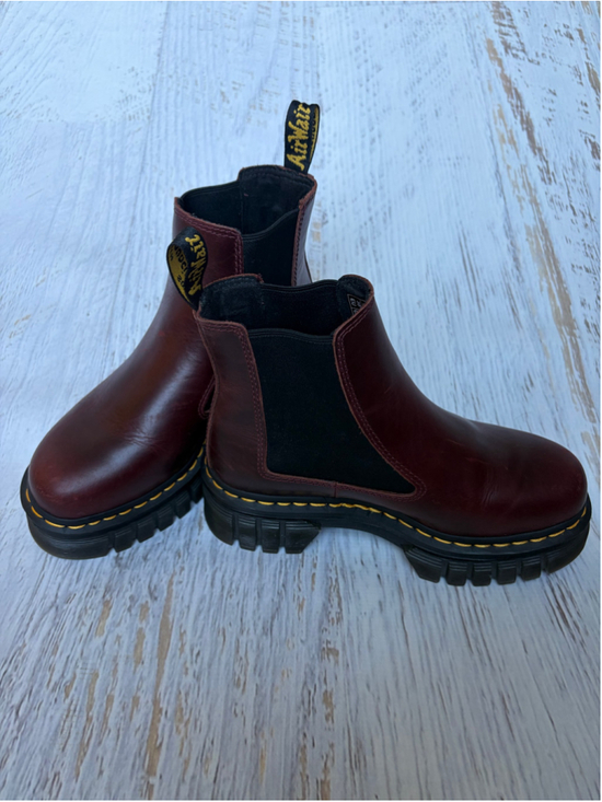 Dr. Martens Shoes - Women's Dr. Martens Audrick Chelsea Burgundy Ankle Boots Size 7